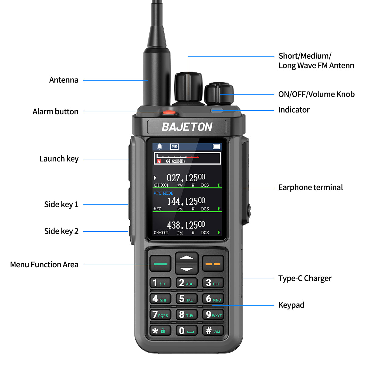 Iradio UV-98 PLUS 10W Multi Band Ham Radio HF UHF VHF With AM USB LSB CW CB LW MW SW SSB Cross Band Repeaper 2.4"large Screen