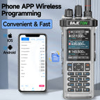 BAJETON BJ-9000(Transparent) GPS APRS Walkie Talkie 10W CB 27Mhz CB/SSB/HF Bluetooth Programming NOAA ShortWave For RT-950PRO RT-950 Radio