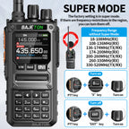 BAJETON BJ-7800 Walkie Talkie Long Range SW MW LW AM SSB CB 10W Receive Wireless Bluetooth Phone Programming NOAA Two Way Radio