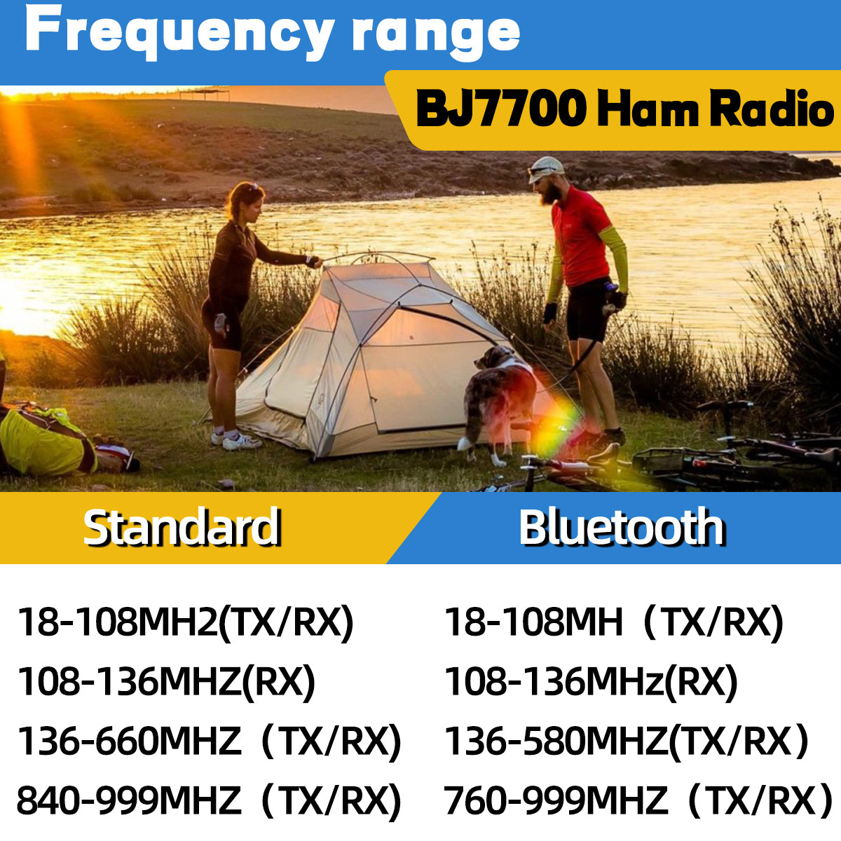 BAJETON BJ7700 Walkie Talkie Multi Band Wireless Bluetooth Phone Programming Noise Reduction AM FM Ham Radio For Camping BJ8200