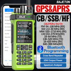 Bajeton BJ-9000 Green (27Mhz TX/RX) Walkie Talkie 10W AM/FM/USB/LSB/CW Receive GPS/APRS Bluetooth Phone Programming NOAA ShortWave Two Way Ham Radio