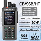 Iradio UV-98 PLUS 10W Multi Band Ham Radio HF UHF VHF With AM USB LSB CW CB LW MW SW SSB Cross Band Repeaper 2.4"large Screen