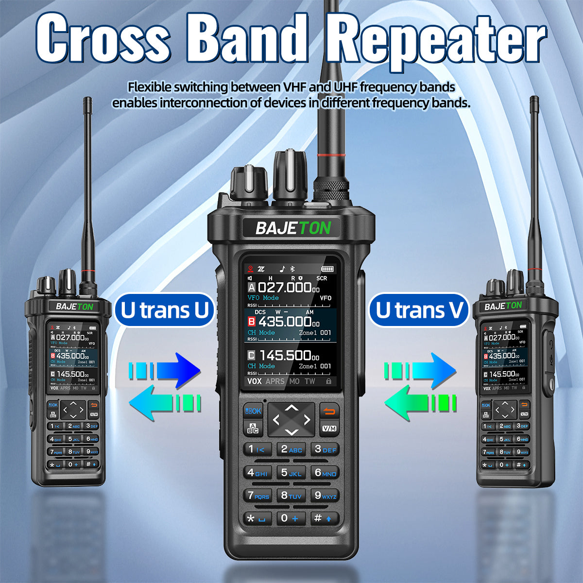 Bajeton BJ-9000 10W Ham Radio Walkie Talkie – 27MHz(RX/TX), AM/FM/USB/LSB/CW, GPS, APRS, Bluetooth, NOAA Weather Radio, Shortwave