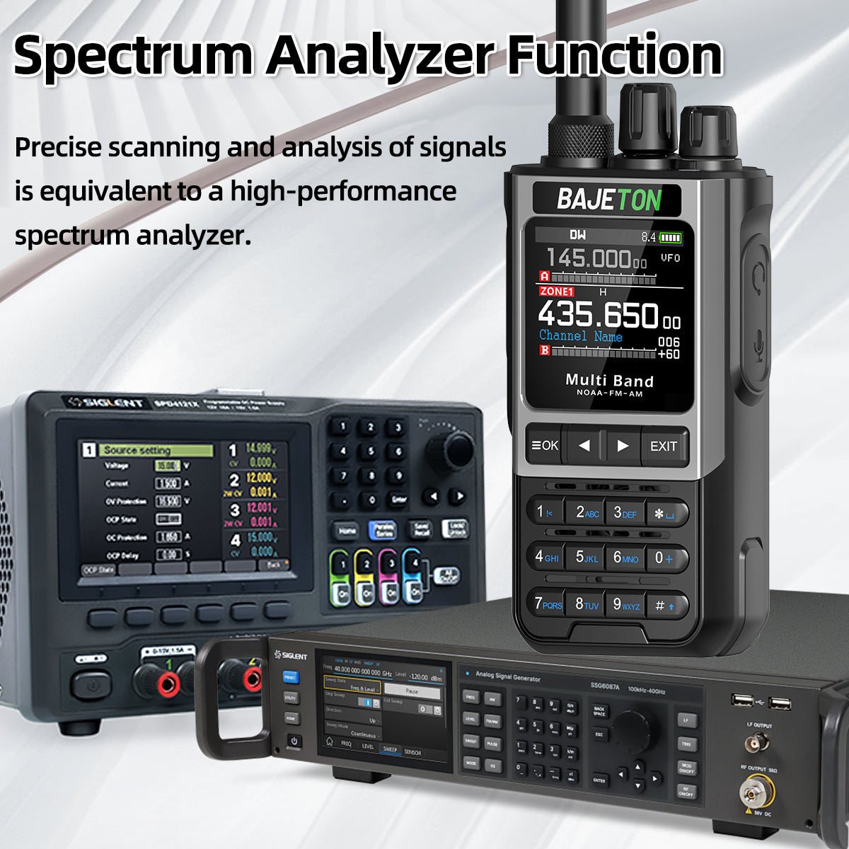 BAJETON BJ-8300 Ham Radio SW AM SSB CB Amateur Wireless Bluetooth Phone Programming Walkie Talkie NOAA Handheld Two Way Radio