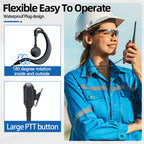BAJETON Walkie Talkie Headphone Large PTT Button Mic Earpiece Headset Waterproof Plug Design For BJ-9000 RT-950 RT-950PRO Radio