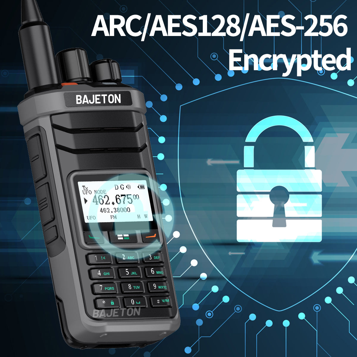 BAJETON DM-5000 DMR Walkie Talkie AES-256 Encryption Dual Time Slot Digital Analog SMS NOAA TYPE-C Charger For RT-4D Ham Radio