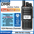 BAJETON DM-5000 DMR Walkie Talkie AES-256 Encryption Dual Time Slot Digital Analog SMS NOAA TYPE-C Charger For RT-4D Ham Radio