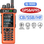 BAJETON BJ-9000(Orange) Walkie Talkie CB/SSB/RX/HF Receiver with GPS APRS 10W Bluetooth Phone Programming Same RT-950 PRO RT -950 Radio