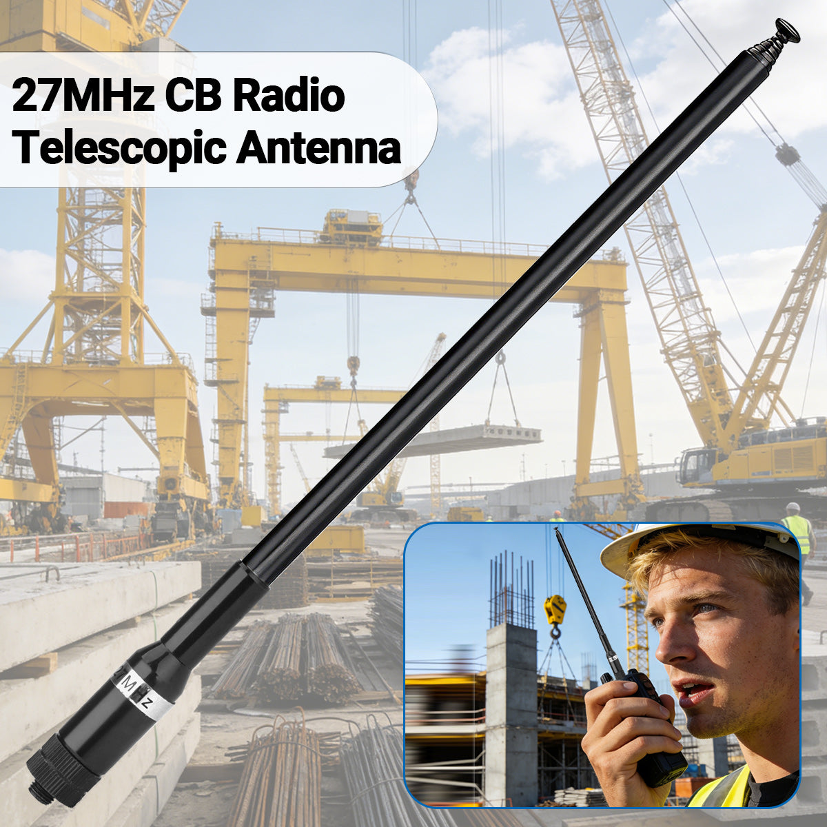 BAJETON CB Radio Antenna 27MHz SMA-Female Telescopic Walkie Talkie For BAJETON BJ-9000 BJ-7800 BJ-8300 Radtel RT-950PRO Radio