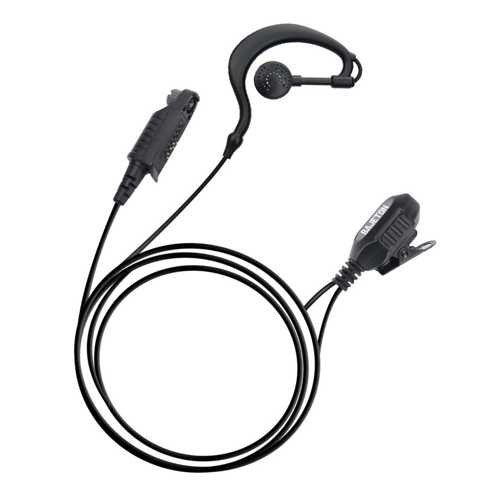 BAJETON Walkie Talkie Headphone Large PTT Button Mic Earpiece Headset Waterproof Plug Design For BJ-9000 RT-950 RT-950PRO Radio