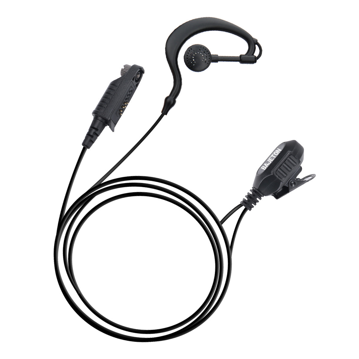 BAJETON Walkie Talkie Headphone Large PTT Button Mic Earpiece Headset Waterproof Plug Design For BJ-9000 RT-950 RT-950PRO Radio