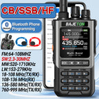 BAJETON BJ-8300 Ham Radio SW AM SSB CB Amateur Wireless Bluetooth Phone Programming Walkie Talkie NOAA Handheld Two Way Radio