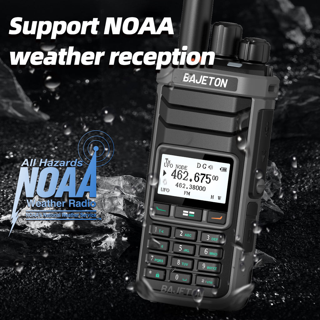 BAJETON DM-5000 DMR Walkie Talkie AES-256 Encryption Dual Time Slot Digital Analog SMS NOAA TYPE-C Charger For RT-4D Ham Radio