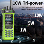 Bajeton BJ-9000 Green (27Mhz TX/RX) Walkie Talkie 10W AM/FM/USB/LSB/CW Receive GPS/APRS Bluetooth Phone Programming NOAA ShortWave Two Way Ham Radio