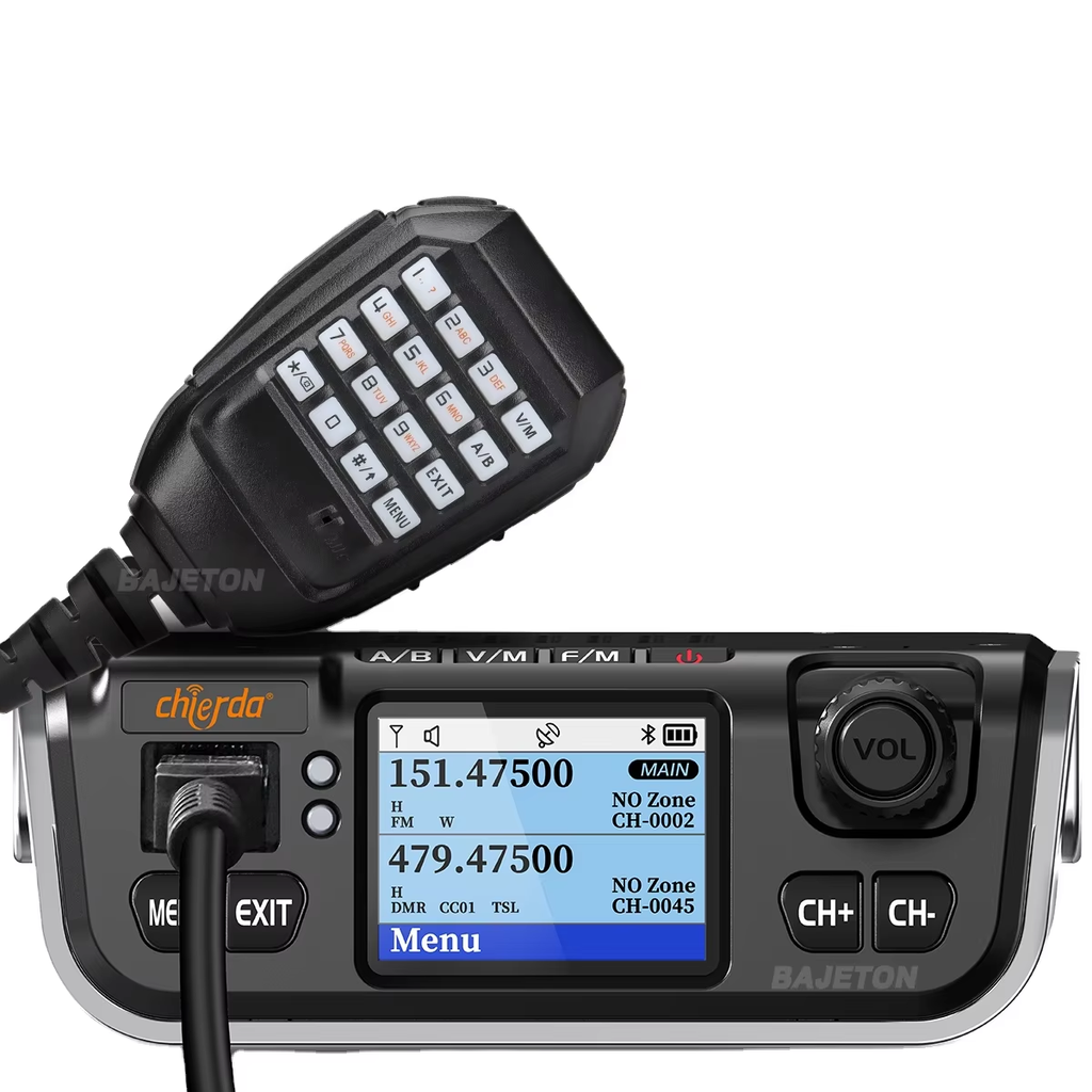 Chierda M520D DMR Mini Digital Mobile Radio 25W GPS Dual Band DTMF VHF UHF FM Bluetooth Long Range 300CH Walkie Talkie