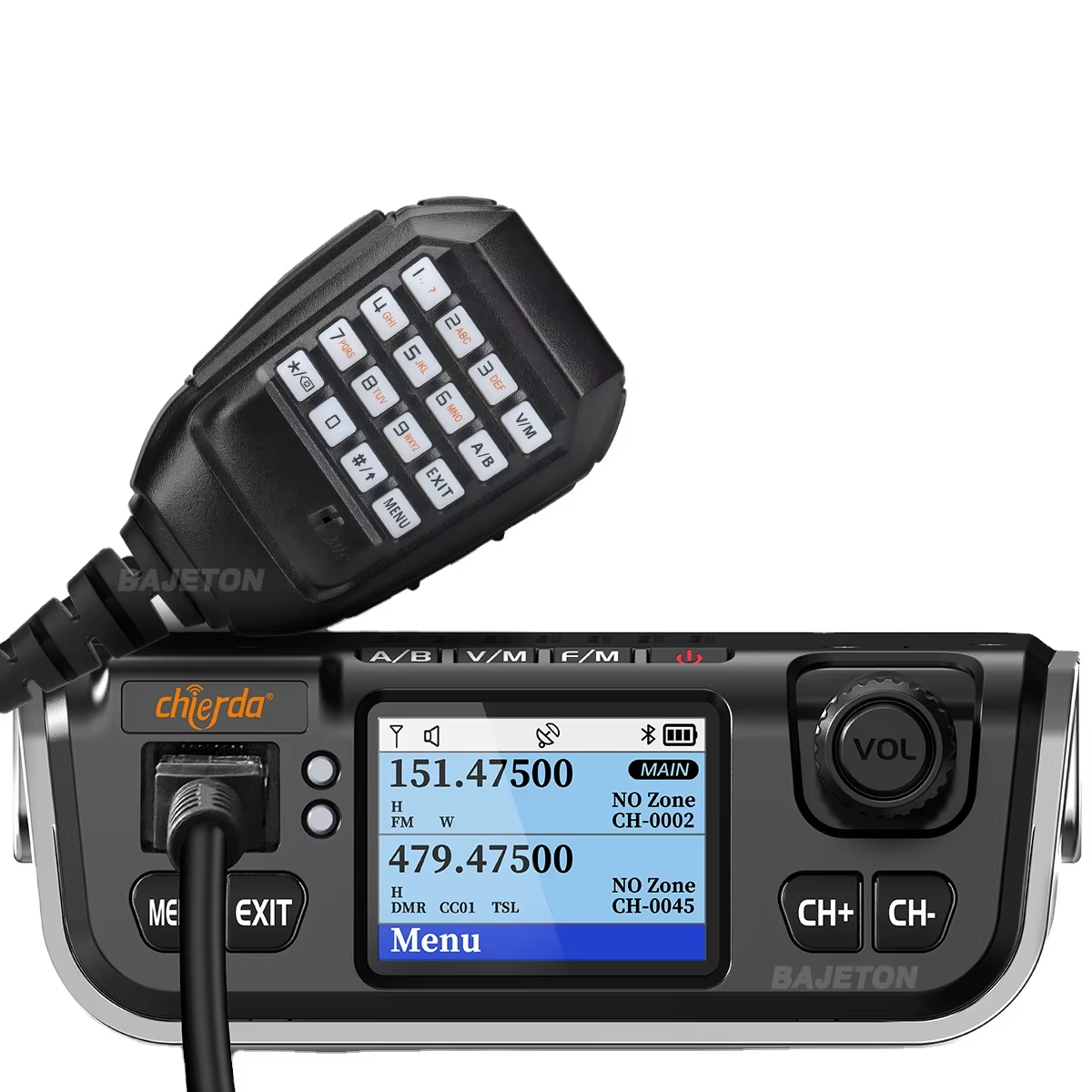 Chierda M520D DMR Mini Digital Mobile Radio 25W GPS Dual Band DTMF VHF UHF FM Bluetooth Long Range 300CH Walkie Talkie