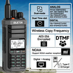 BAJETON DM-5000 DMR Walkie Talkie AES-256 Encryption Dual Time Slot Digital Analog SMS NOAA TYPE-C Charger For RT-4D Ham Radio