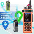 BAJETON BJ-9000(Orange) Walkie Talkie CB/SSB/RX/HF Receiver with GPS APRS 10W Bluetooth Phone Programming Same RT-950 PRO RT -950 Radio
