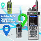 BAJETON BJ-9000(Transparent) GPS APRS Walkie Talkie 10W CB 27Mhz CB/SSB/HF Bluetooth Programming NOAA ShortWave For RT-950PRO RT-950 Radio
