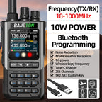 BAJETON BJ8200 Walkie Talkie Long Range Wireless Bluetooth Programming Type-c Flashlight Noise Reduction CB SW AM Ham Radio