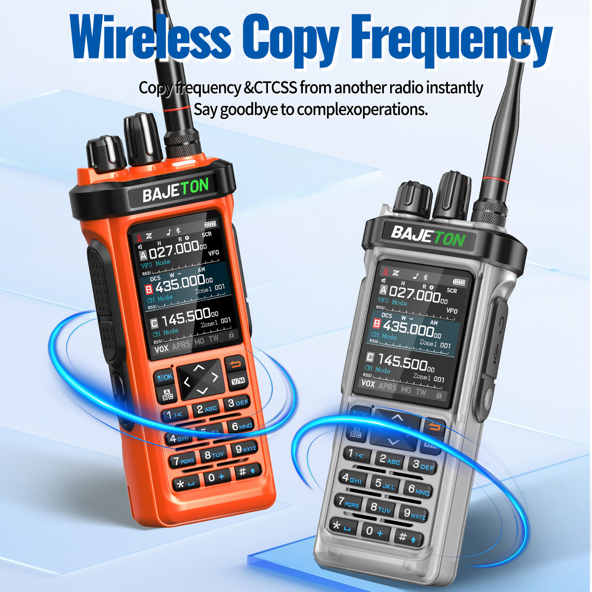 BAJETON BJ-9000(Orange) Walkie Talkie CB/SSB/RX/HF Receiver with GPS APRS 10W Bluetooth Phone Programming Same RT-950 PRO RT -950 Radio