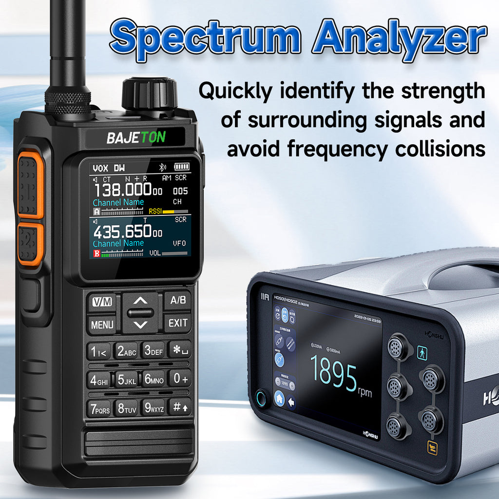 BAJETON BJ7700 Walkie Talkie Multi Band Wireless Bluetooth Phone Programming Noise Reduction AM FM Ham Radio For Camping BJ8200