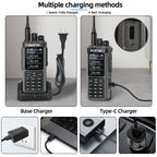 Iradio UV-98 PLUS 10W Multi Band Ham Radio HF UHF VHF With AM USB LSB CW CB LW MW SW SSB Cross Band Repeaper 2.4"large Screen
