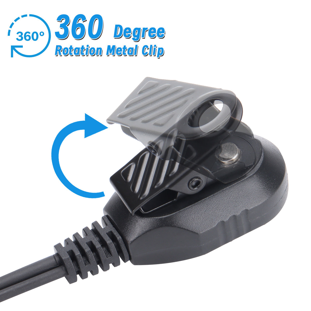 BAJETON Walkie Talkie Headphone Large PTT Button Mic Earpiece Headset Waterproof Plug Design For BJ-9000 RT-950 RT-950PRO Radio