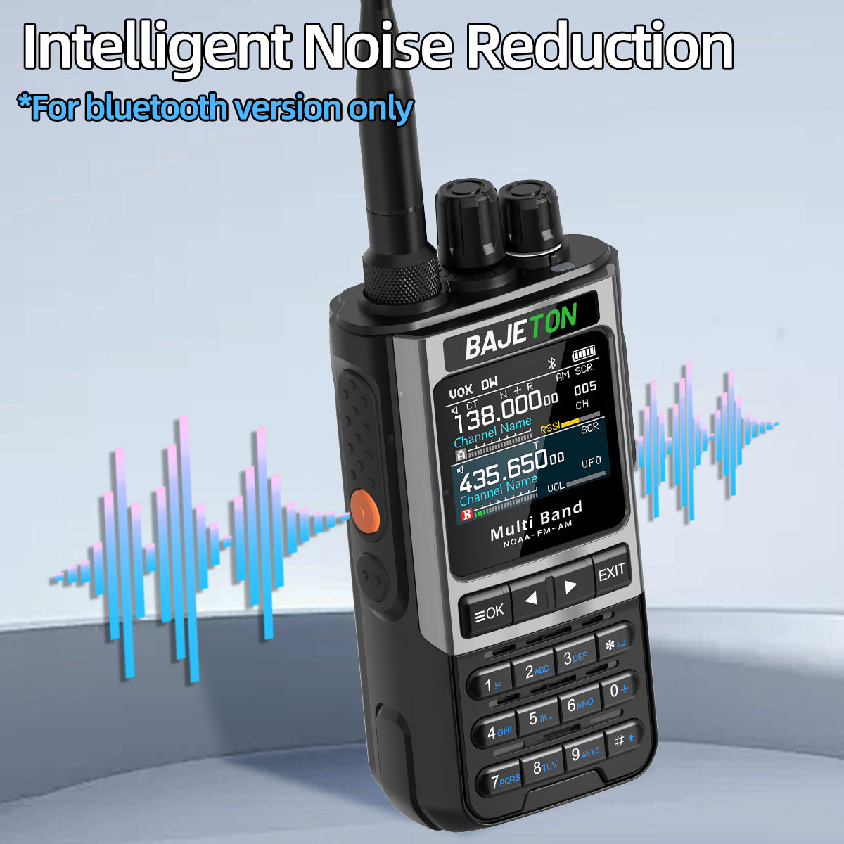 BAJETON BJ8200 Walkie Talkie Long Range Wireless Bluetooth Programming Type-c Flashlight Noise Reduction CB SW AM Ham Radio