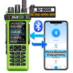 Bajeton BJ-9000 Green (27Mhz TX/RX) Walkie Talkie 10W AM/FM/USB/LSB/CW Receive GPS/APRS Bluetooth Phone Programming NOAA ShortWave Two Way Ham Radio
