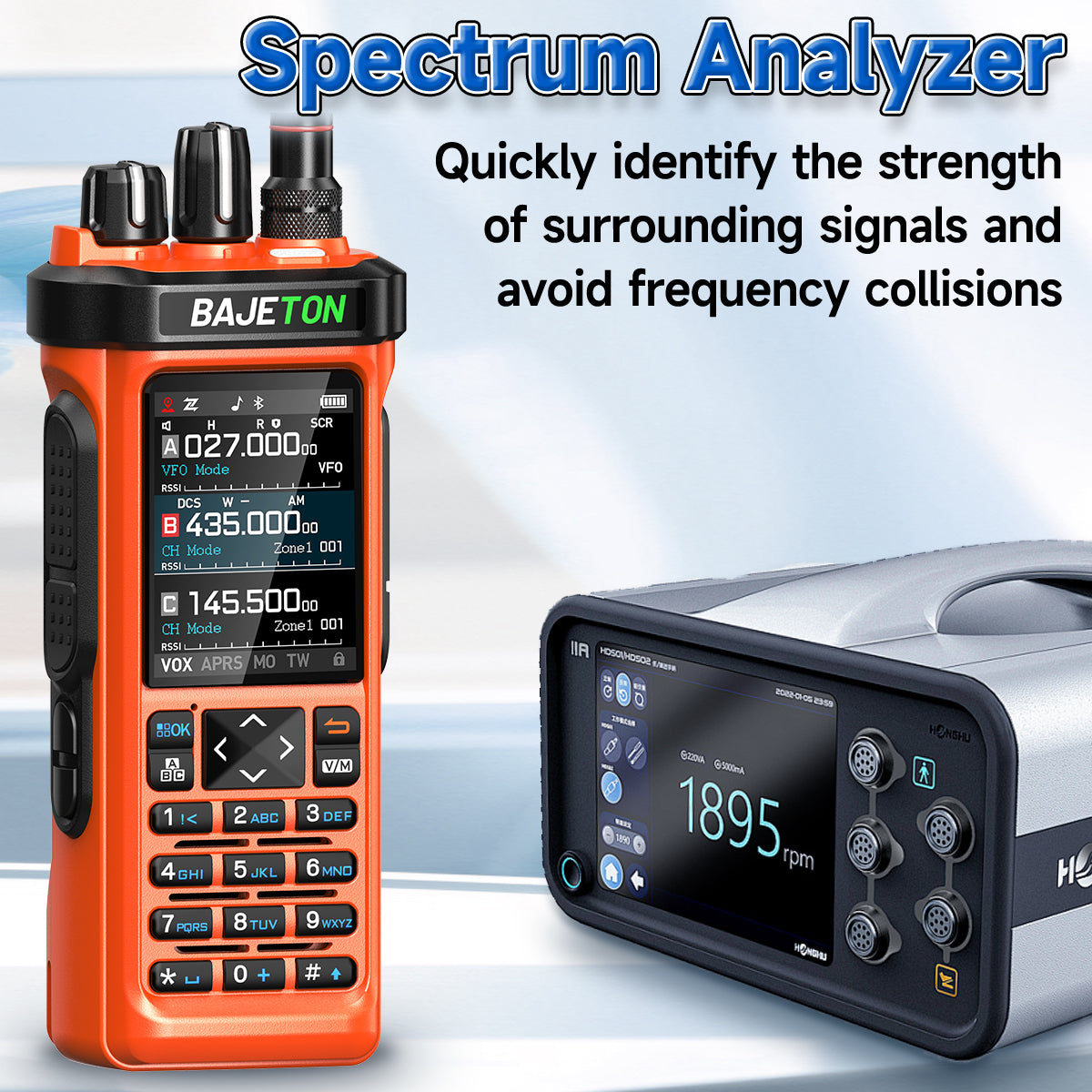 BAJETON BJ-9000(Orange) Walkie Talkie CB/SSB/RX/HF Receiver with GPS APRS 10W Bluetooth Phone Programming Same RT-950 PRO RT -950 Radio