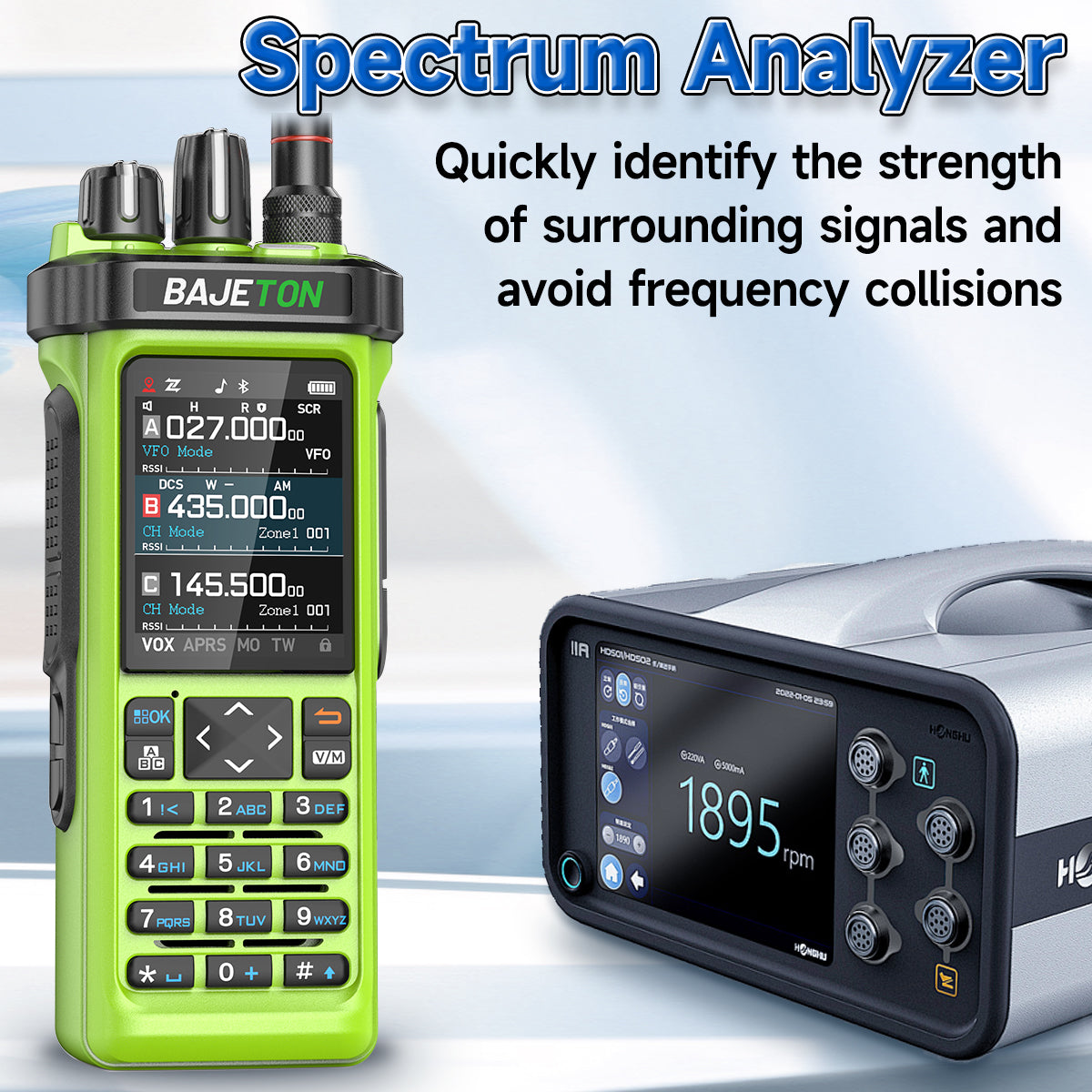 Bajeton BJ-9000 Green (27Mhz TX/RX) Walkie Talkie 10W AM/FM/USB/LSB/CW Receive GPS/APRS Bluetooth Phone Programming NOAA ShortWave Two Way Ham Radio