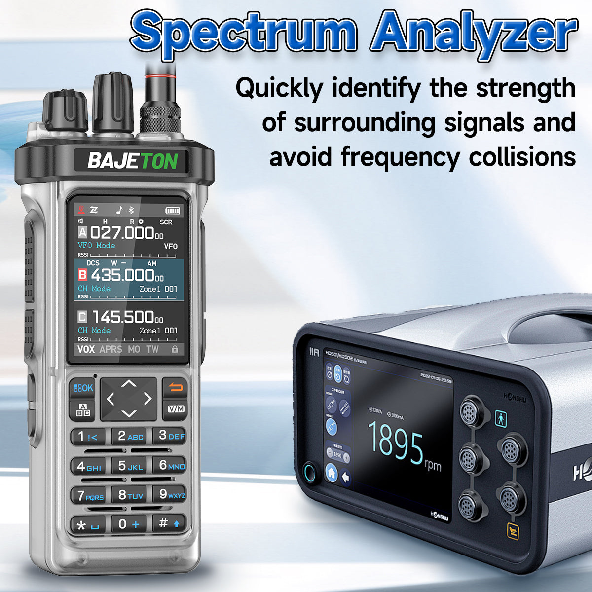 BAJETON BJ-9000(Transparent) GPS APRS Walkie Talkie 10W CB 27Mhz CB/SSB/HF Bluetooth Programming NOAA ShortWave For RT-950PRO RT-950 Radio