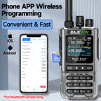 BAJETON BJ-8200 Walkie Talkie Full Band Bluetooth Phone Programming Long Range 10W Tri Power NoAA Noise Reduction Ham Radio