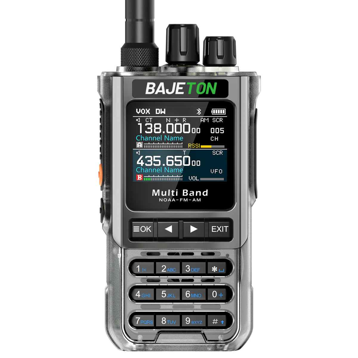 BAJETON BJ-8200 Walkie Talkie Full Band Bluetooth Phone Programming Long Range 10W Tri Power NoAA Noise Reduction Ham Radio