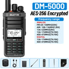 BAJETON DM-5000 DMR Walkie Talkie AES-256 Encryption Dual Time Slot Digital Analog SMS NOAA TYPE-C Charger For RT-4D Ham Radio