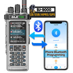 BAJETON BJ-9000(Transparent) GPS APRS Walkie Talkie 10W CB 27Mhz CB/SSB/HF Bluetooth Programming NOAA ShortWave For RT-950PRO RT-950 Radio